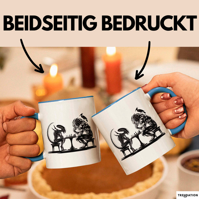 Alien vs. Predator Tasse Geschenk Lustige Geschenkidee Blau Trendation