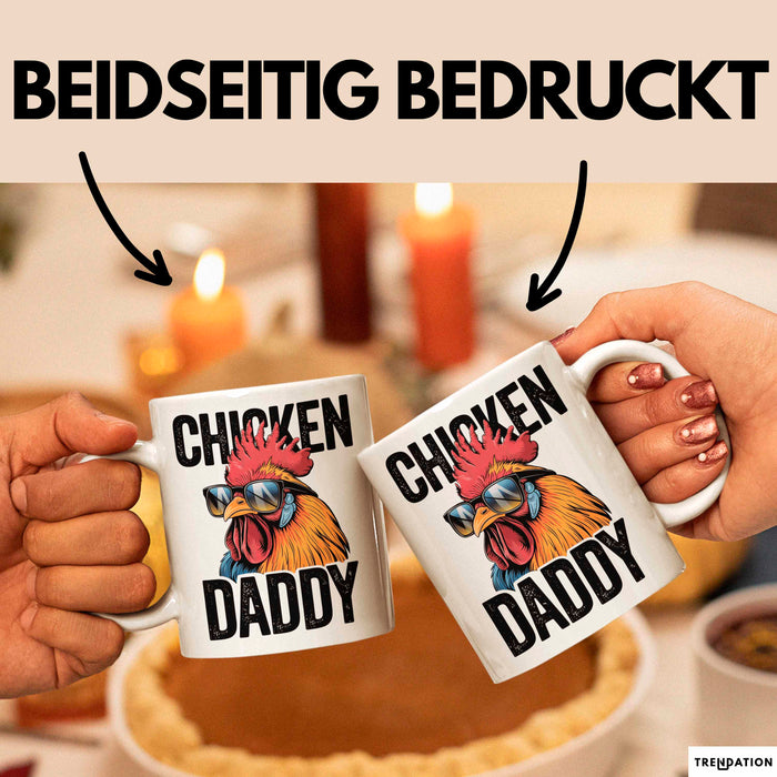 Huhn Tier Bauer Tasse Becher Geschenk Lustige Geschenkidee Spruch Hühnerpapa Weiß Trendation