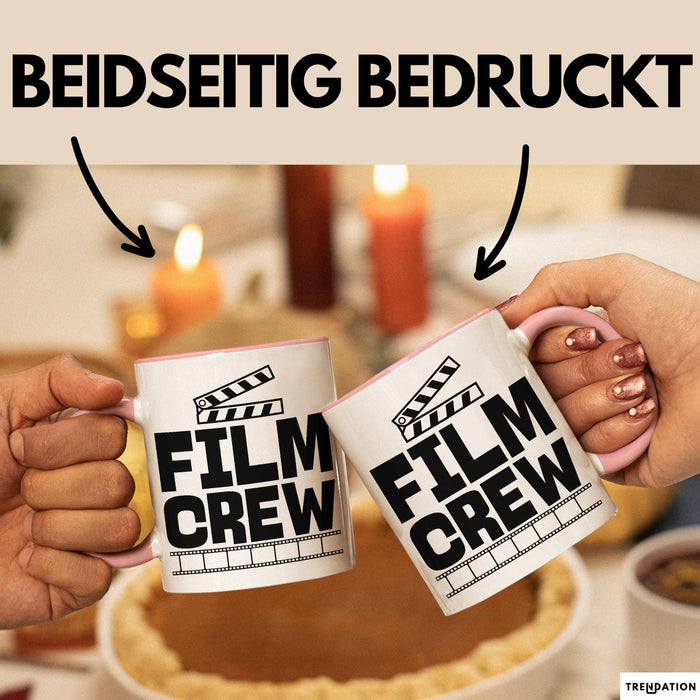 Film-Crew Tasse Geschenk Fime-Macher Geschenkidee Becher Rosa Trendation