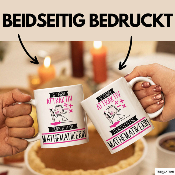 Mathematikerin Tasse Geschenk Becher Stark Attraktiv Furchtlos Mathematikerin Lustige Geschenkidee Weiß Trendation