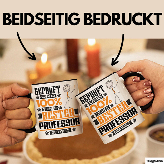Professor Geschenk Lustiger Spruch für Professor Geschenkidee Bester Professor Der Welt Schwarz Trendation