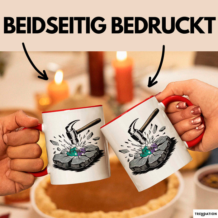 Geologe Tasse Geschenkidee für Felsenliebhaber Rot Trendation