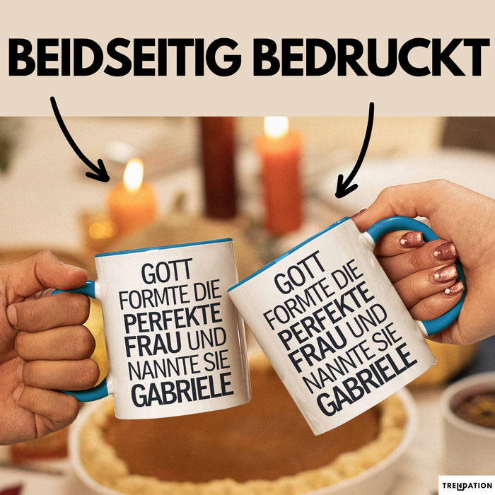 Gabriele Tasse Geschenk Gott Formte Die Perfekte Frau Gabriele Geschenkidee Blau Trendation