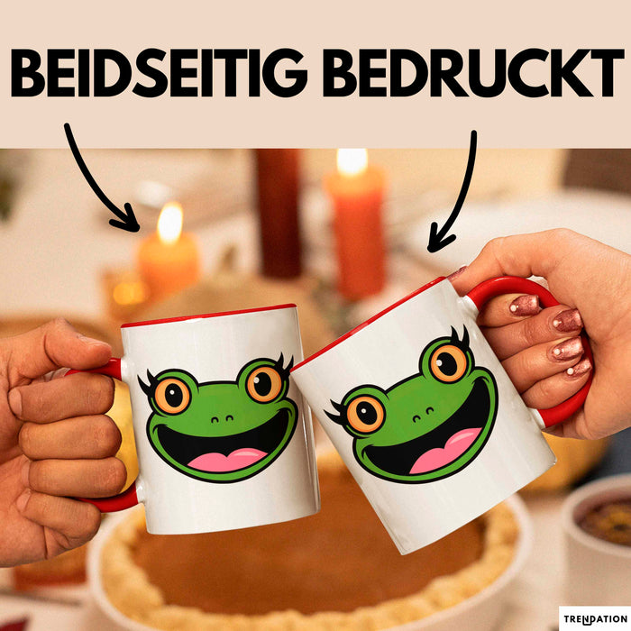 Frosch Tier Tasse Geschenk Lustige Geschenkidee Spruch Rot Trendation