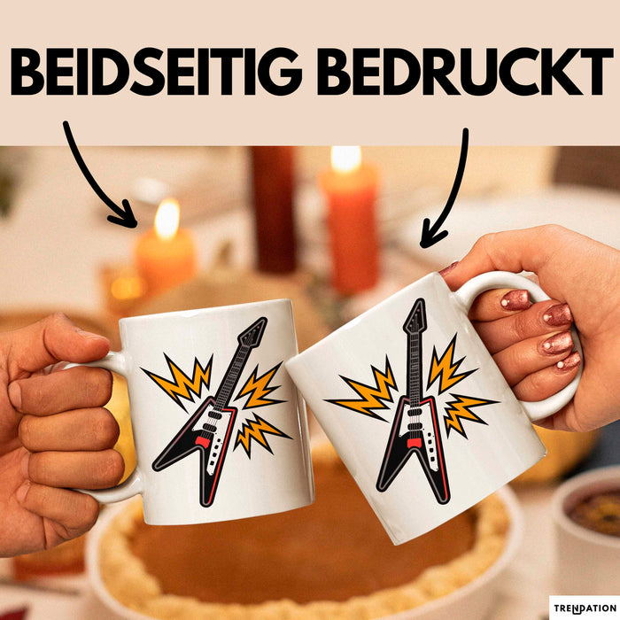 Rockband Fan Tasse Geschenkidee für laute Musikliebhaber Weiß Trendation