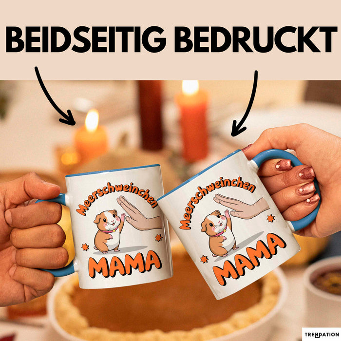 Meerschweinchen Tierliebhaber Tasse Geschenk Lustige Geschenkidee Spruch Meerschweinchen Mama Blau Trendation