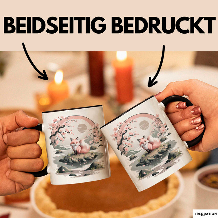 Fuchs Tierliebhaber Tasse Geschenk Lustige Geschenkidee Spruch Japanischer Kitsune Fuchs Trendation