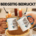 Wolf Tasse Geschenk Geometrisch Realistisch Geteilt Geschenkidee Blau Trendation