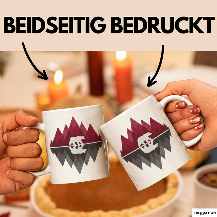 Bär Tierliebhaber Tasse Geschenk Lustige Geschenkidee Spruch Weiß Trendation