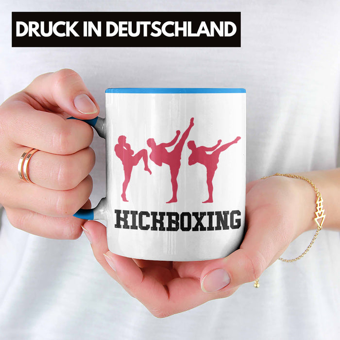 Kickboxing Tasse Geschenk Kampfsportler Geschenkidee Geburtstag Weihnachten Blau Trendation