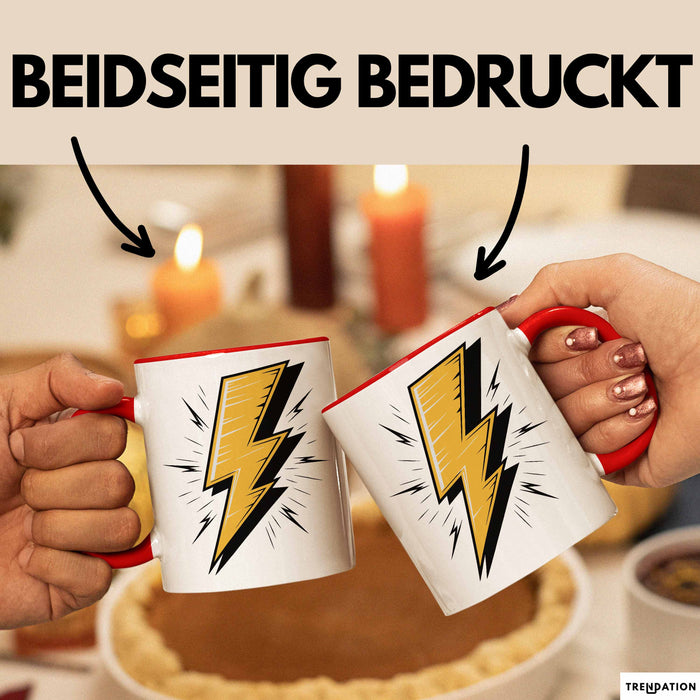 Elektriker Tasse Geschenkidee für Elektrotechniker Rot Trendation