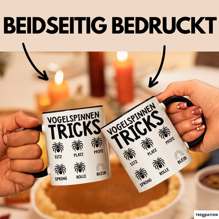Spinne Vogelspinne Tier Tasse Geschenk Lustige Geschenkidee Spruch Vogelspinnen Tricks Schwarz Trendation