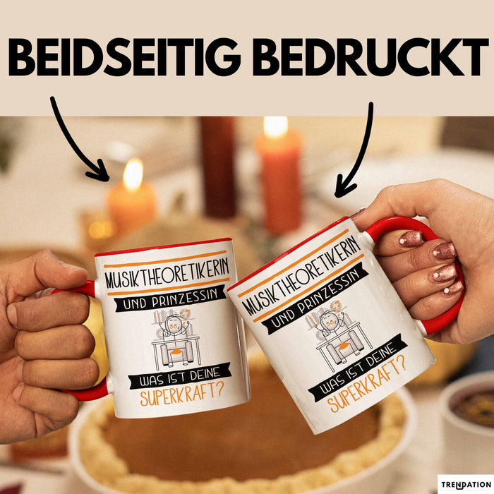 Musiktheoretikerin Und Prinzessin Tasse Geschenk Für Eine Musiktheoretikerin Geburtstag Was Ist Deine Superkraft Rot Trendation