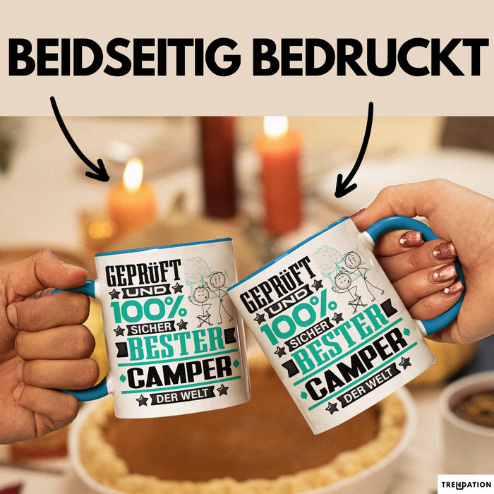 Camper Geschenk Lustiger Spruch für Camper Geschenkidee Bester Camper Der Welt Blau Trendation