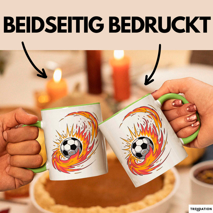 Fußballfan Tasse Geschenkidee für Fußballliebhaber Grün Trendation