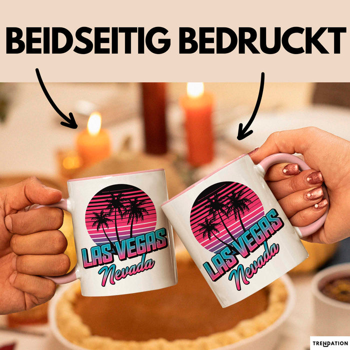 Las Vegas Nevada USA Tasse Geschenk Lustige Geschenkidee Spruch Rosa Trendation