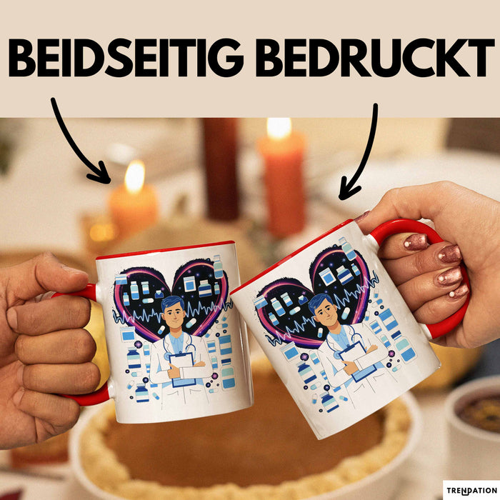 Arzt Tasse Geschenk Lustige Geschenkidee Spruch Für Medizinische Fachkräfte Rot Trendation