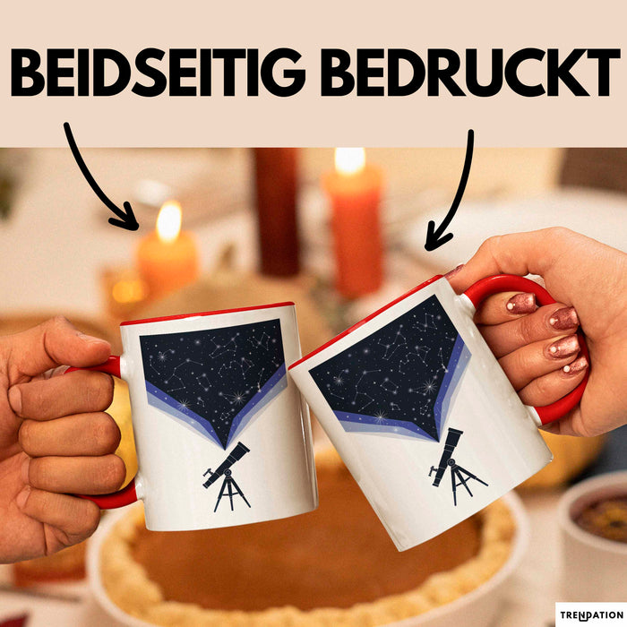Astronomie Liebhaber Tasse Geschenk Lustige Geschenkidee Spruch Für Sternen Gucker Rot Trendation
