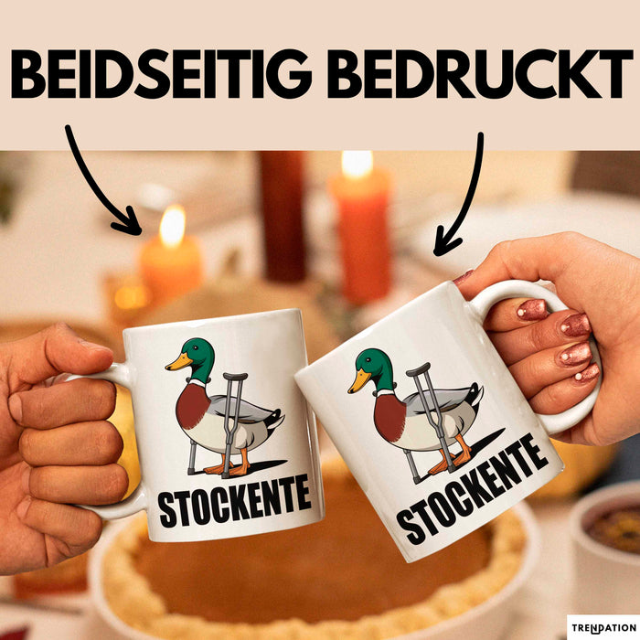 Stockente Tasse Geschenk Lustige Geschenkidee Spruch Stockente Weiß Trendation