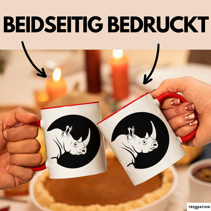 Nashorn Tasse Geschenk Lustige Geschenkidee Spruch Rot Trendation
