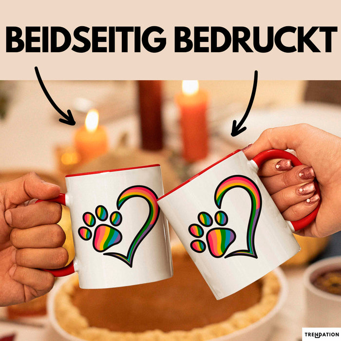 Hund Tierliebhaber Tasse Geschenk Lustige Geschenkidee Spruch Rot Trendation
