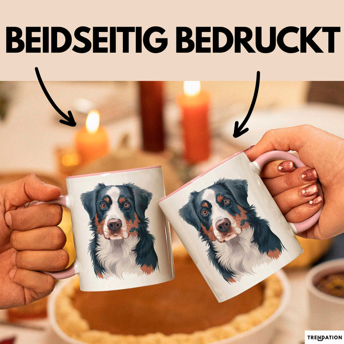 Appenzeller Sennenhund Hund Tasse Geschenk Lustige Geschenkidee Spruch Rosa Trendation
