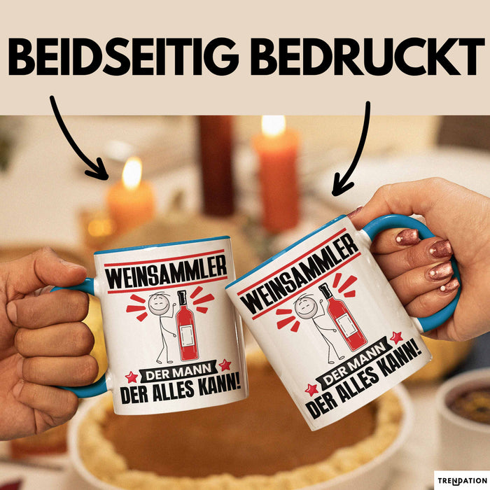 Weinsammler Tasse Geschenk für Weinsammler Der Mann Der Alles Kann Geschenkidee zum Geburtstag Blau Trendation