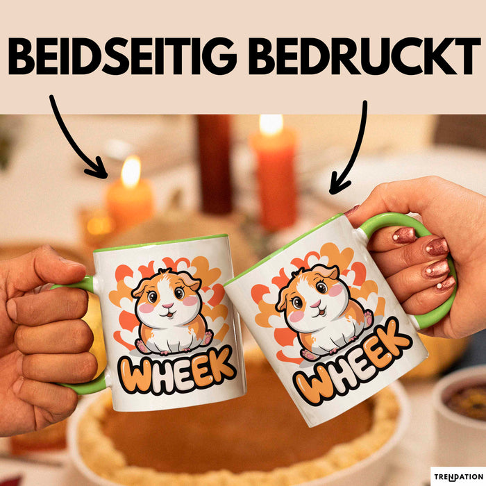 Meerschweinchen Tierliebhaber Tasse Geschenk Lustige Geschenkidee Spruch Wheek Grün Trendation