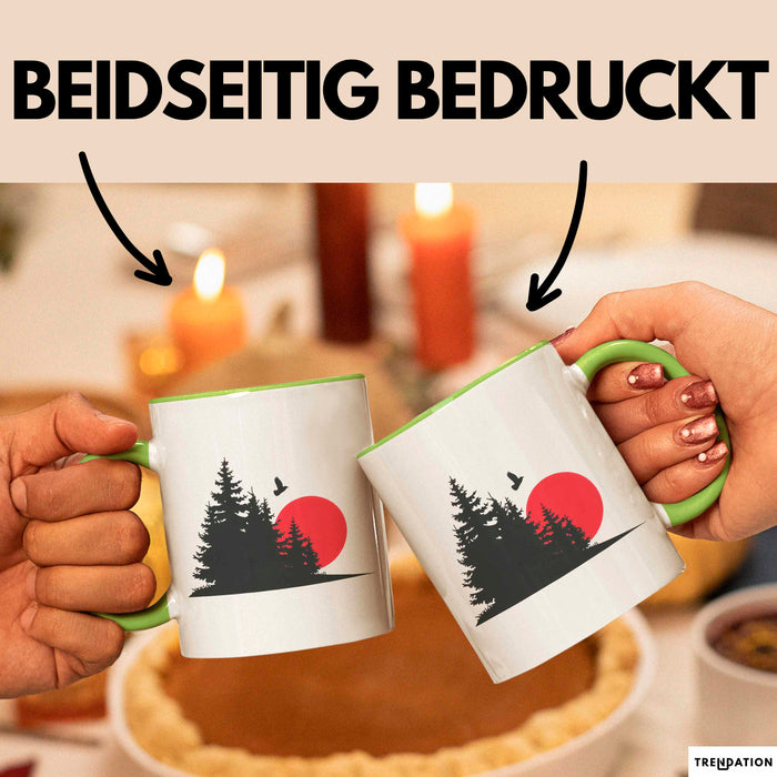Natur Camping Tasse Geschenk Lustige Geschenkidee Spruch Grün Trendation