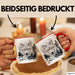 Wolf Tasse Geschenk Abstrakt Wölfe Mondlandschaft Geschenkidee Rot Trendation
