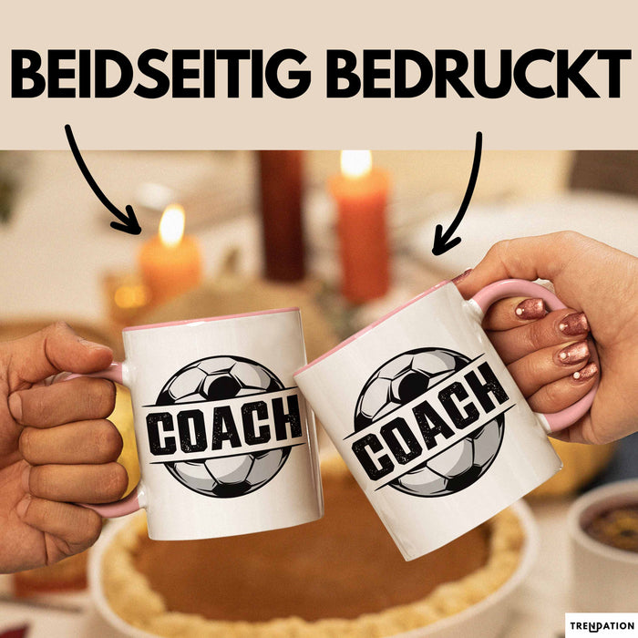 Fußballtrainer Fußballmannschaft Tasse Geschenk Lustige Geschenkidee Spruch Football Trainer Rosa Trendation