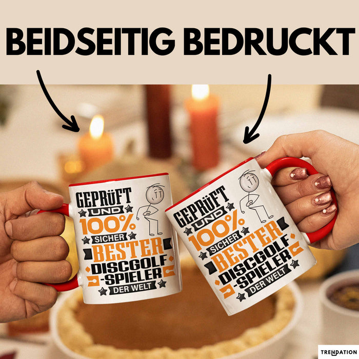 Discgolf-Spieler Geschenk Lustiger Spruch für Discgolf-Spieler Geschenkidee Bester Discgolf-Spieler Der Welt Rot Trendation