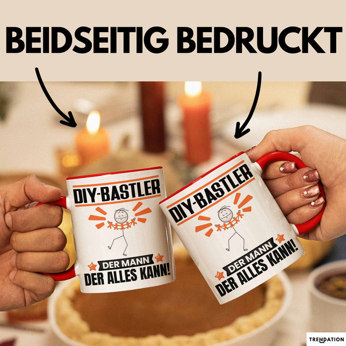 DIY-Bastler Tasse Geschenk für DIY-Bastler Der Mann Der Alles Kann Geschenkidee zum Geburtstag Rot Trendation