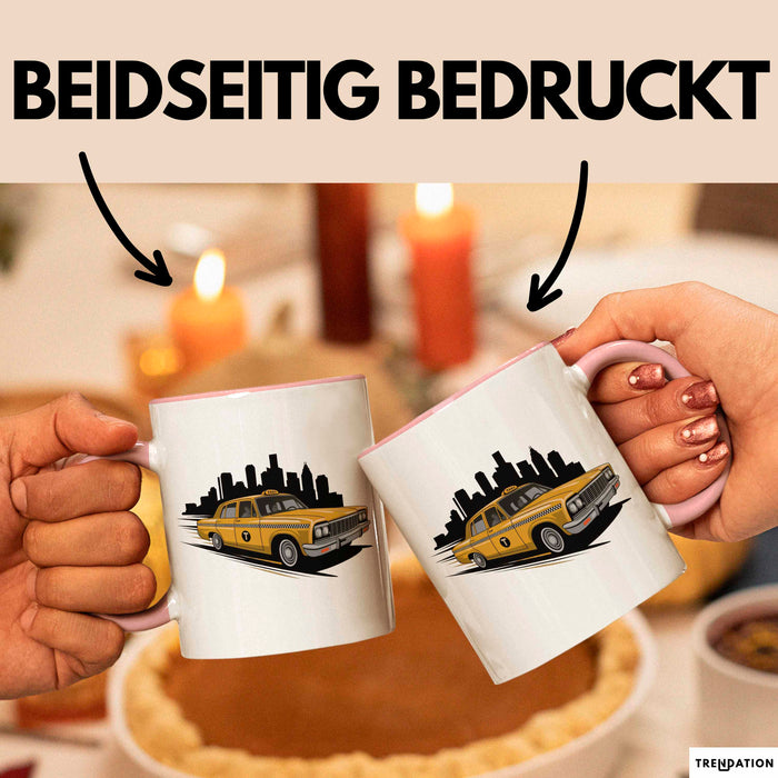 Taxifahrer Tasse Geschenkidee Berufskraftfahrer Lustiger Geschenkidee Lustig Rosa Trendation