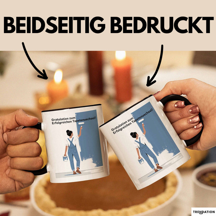Schüler Abschluss Tasse Geschenk Lustige Geschenkidee Spruch Gratulation Zum Erfolgreichen Tapetenwechsel Trendation