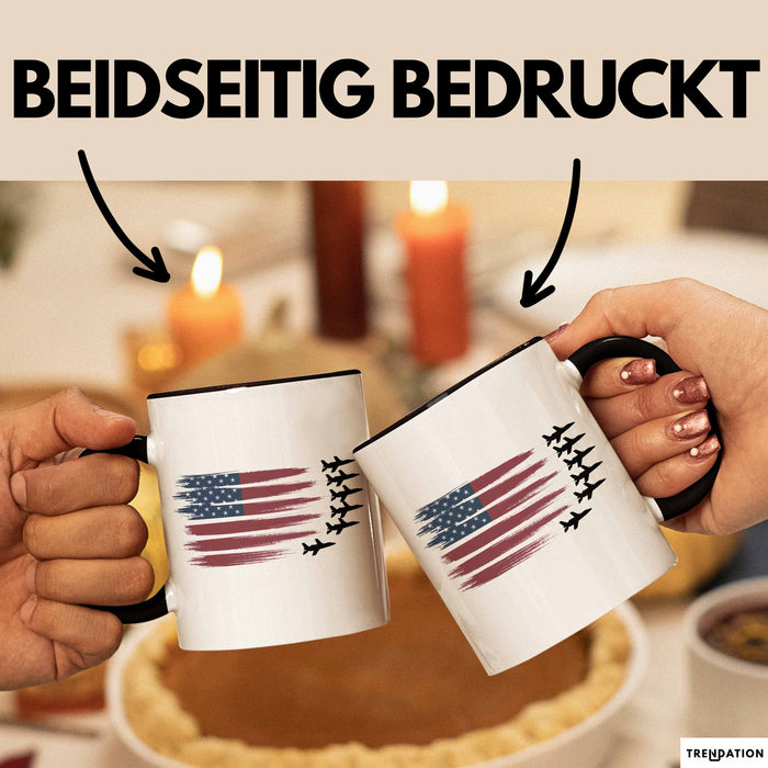 Luftwaffensoldat Pilot USA Flagge Tasse Geschenk Lustige Geschenkidee Spruch Trendation