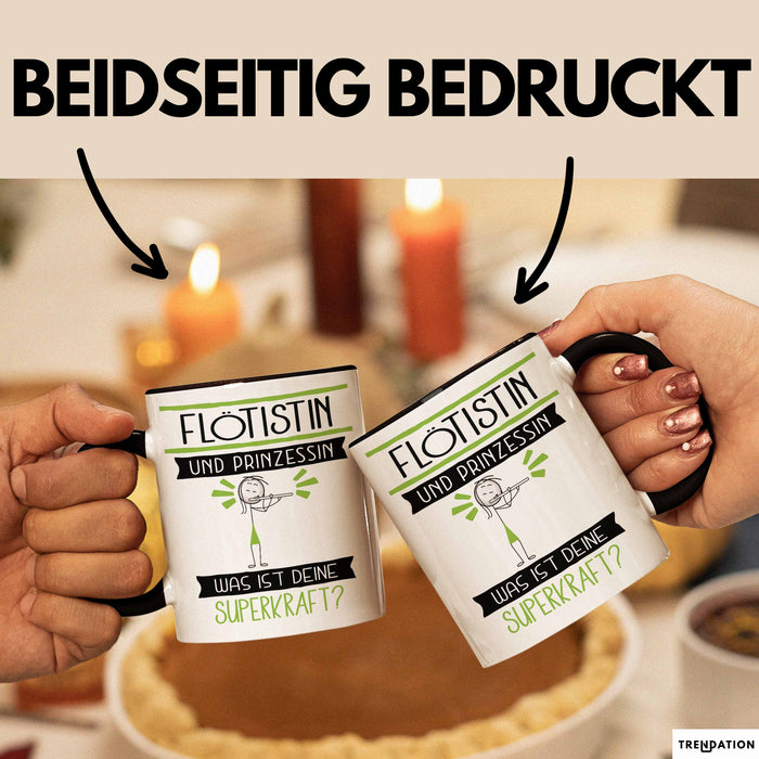 Flötistin Und Prinzessin Tasse Geschenk Für Eine Flötistin Geburtstag Was Ist Deine Superkraft Trendation