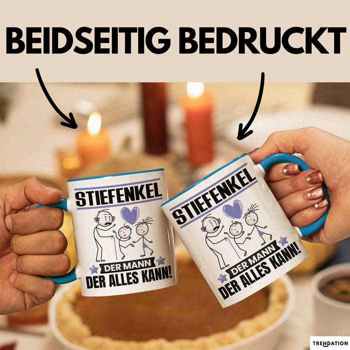 Stiefenkel Tasse Geschenk für Stiefenkel Der Mann Der Alles Kann Geschenkidee zum Geburtstag Blau Trendation