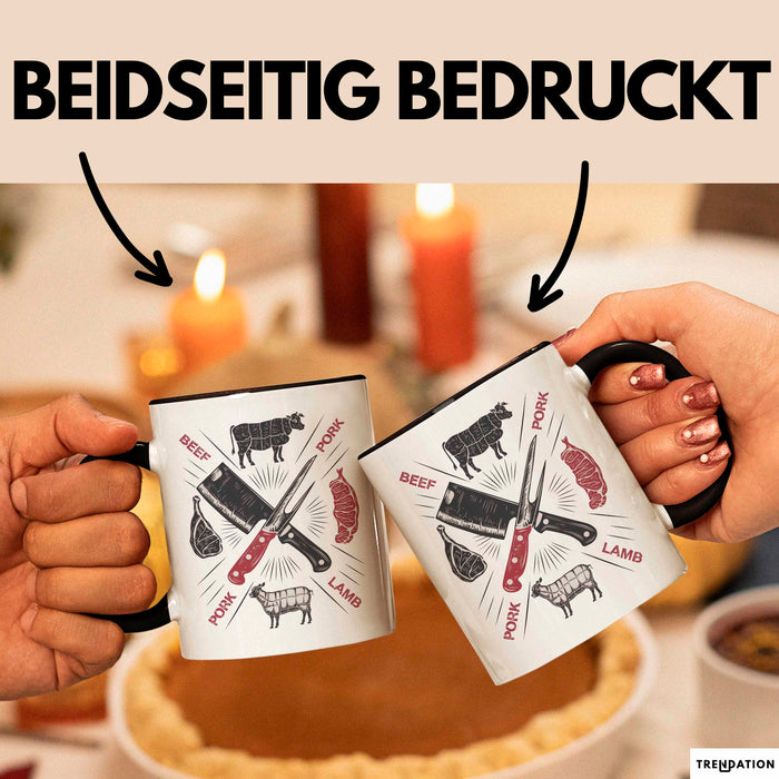 Metzger Tasse Geschenkidee Fleischschneider Lustiger Spruch Geschenkidee Lustig Trendation