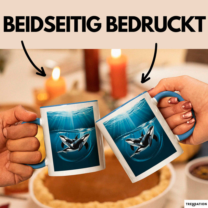 Wal Tier Tasse Geschenk Lustige Geschenkidee Spruch Blau Trendation