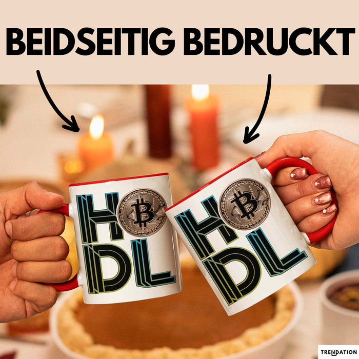Kryptowährungs Fan Tasse Geschenkidee für Krypto Besitzer Rot Trendation