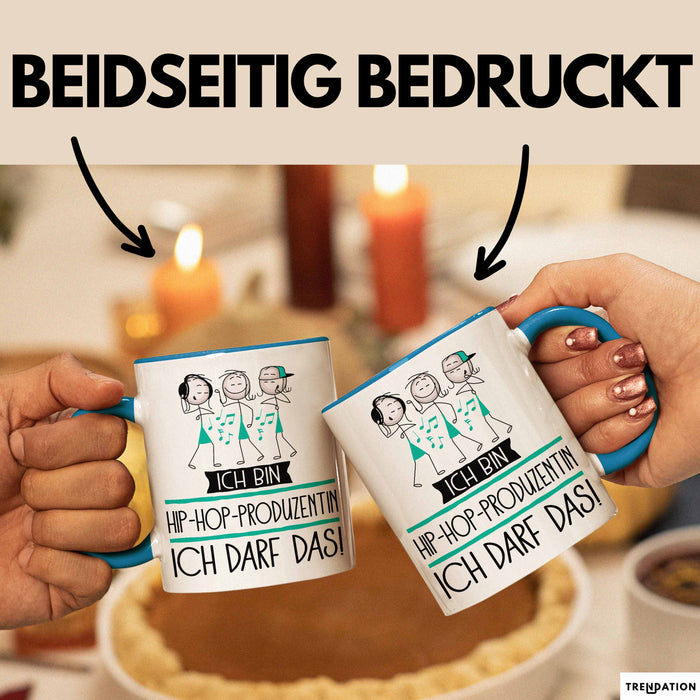 Geschenk für Hip-Hop-Produzentin Tasse Lustige Geschenkidee Geburtstag Ich Bin Hip-Hop-Produzentin Ich Darf Das Blau Trendation