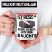 Raucher Geschenk Tasse Spruch Stress? Kenne Ich Nicht Ich Bin Raucher Geschenkidee Zigaretten Rot Trendation