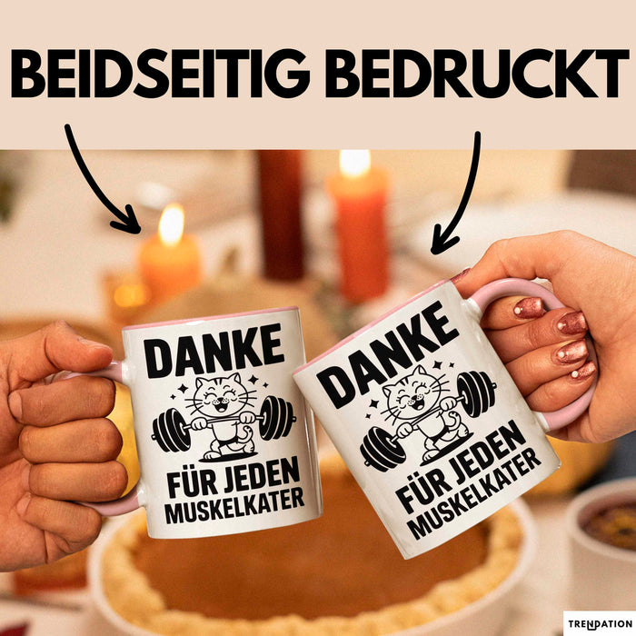 Fußballtrainer Fußballteam Tasse Geschenk Lustige Geschenkidee Spruch Danke Für Jeden Muskelkater Rosa Trendation