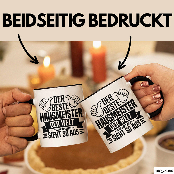 Hausmeister Tasse Geschenk Der Beste Hausmeister Der Welt Sieht So Aus Trendation