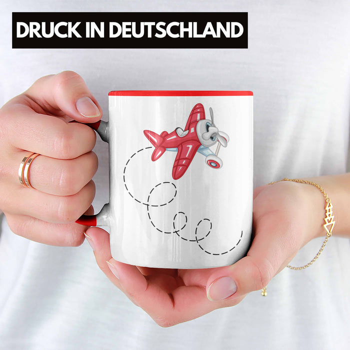 Segelflieger Tasse Geschenk Segelflieger Rot Trendation