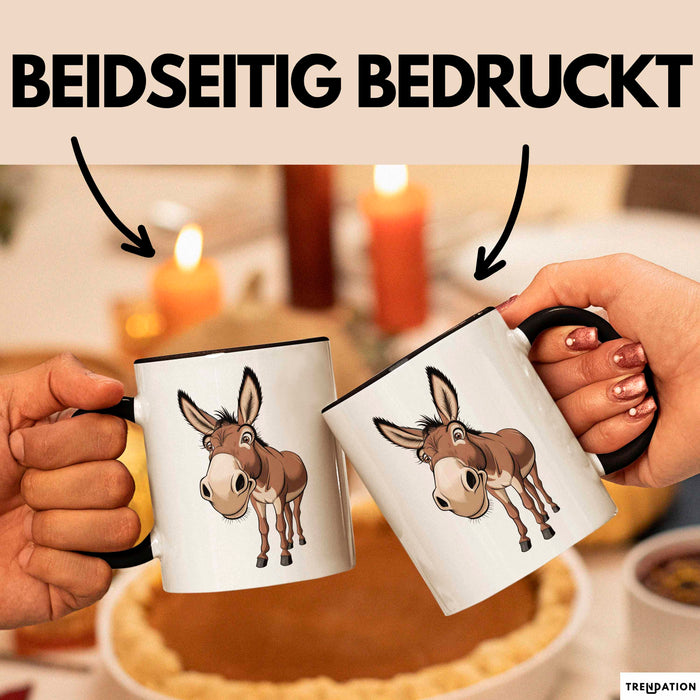 Eselbauer Esel Tier Gesicht Tasse Geschenk Lustige Geschenkidee Spruch Trendation