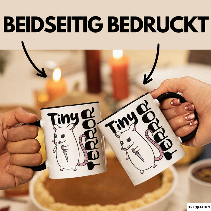 Beste Freundin Tasse Geschenk Tiny Terror Geschenkidee für Kollegin oder Beste Freundin Schwarz Trendation