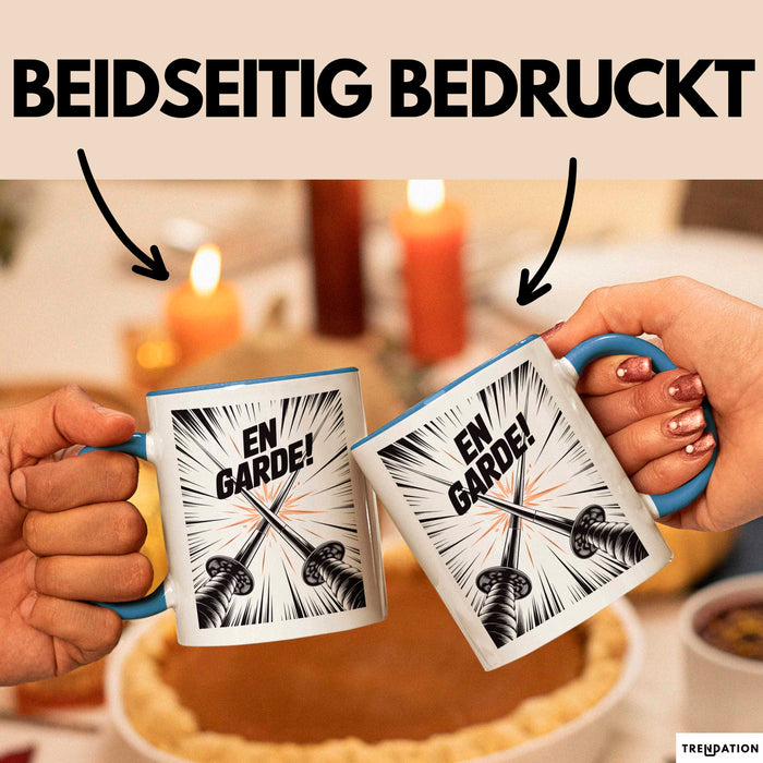 Fechter Tasse Geschenk Lustige Geschenkidee Spruch Für Schwertsport Fans Blau Trendation