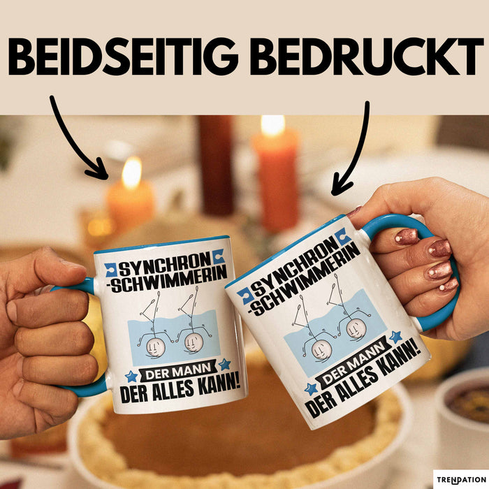 Synchronschwimmerin Tasse Geschenk für Synchronschwimmerin Der Mann Der Alles Kann Geschenkidee zum Geburtstag Blau Trendation